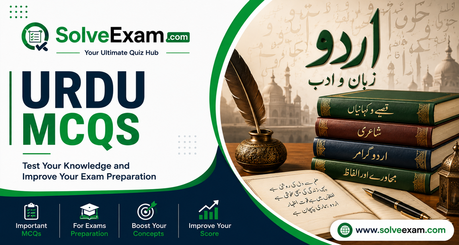 URDU GENERAL KNOWLEDGE — MCQs for Pakistan government job tests